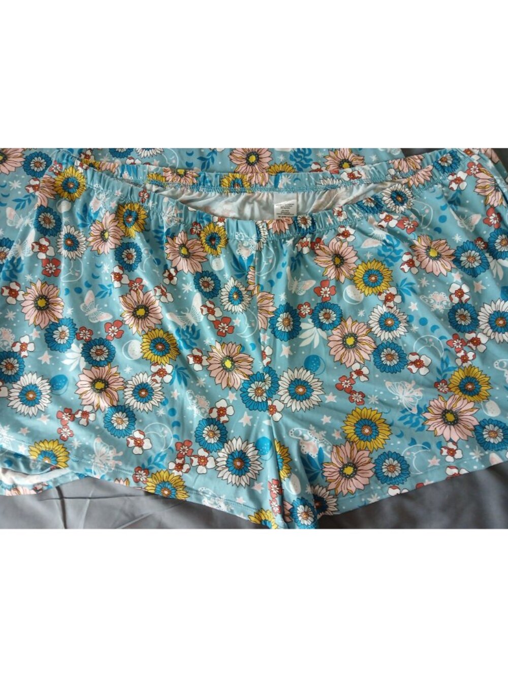 Joyspun PJs Plus Size Floral Pajama Set 3X Tank Top Shorts Recycled Poly Pockets - Picture 10 of 13